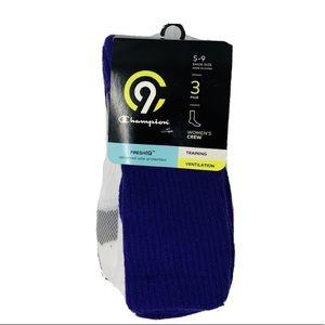 Women’s Champion Crew Socks 3pk- Size (5-…